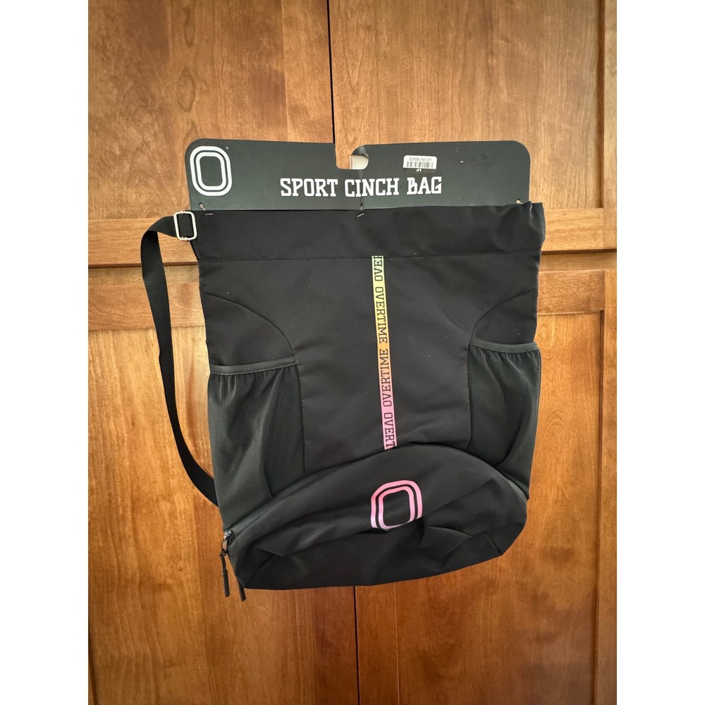 Overtime Elite Cinch Sports Drawstring Bag with Shoe Compartment Black NWT